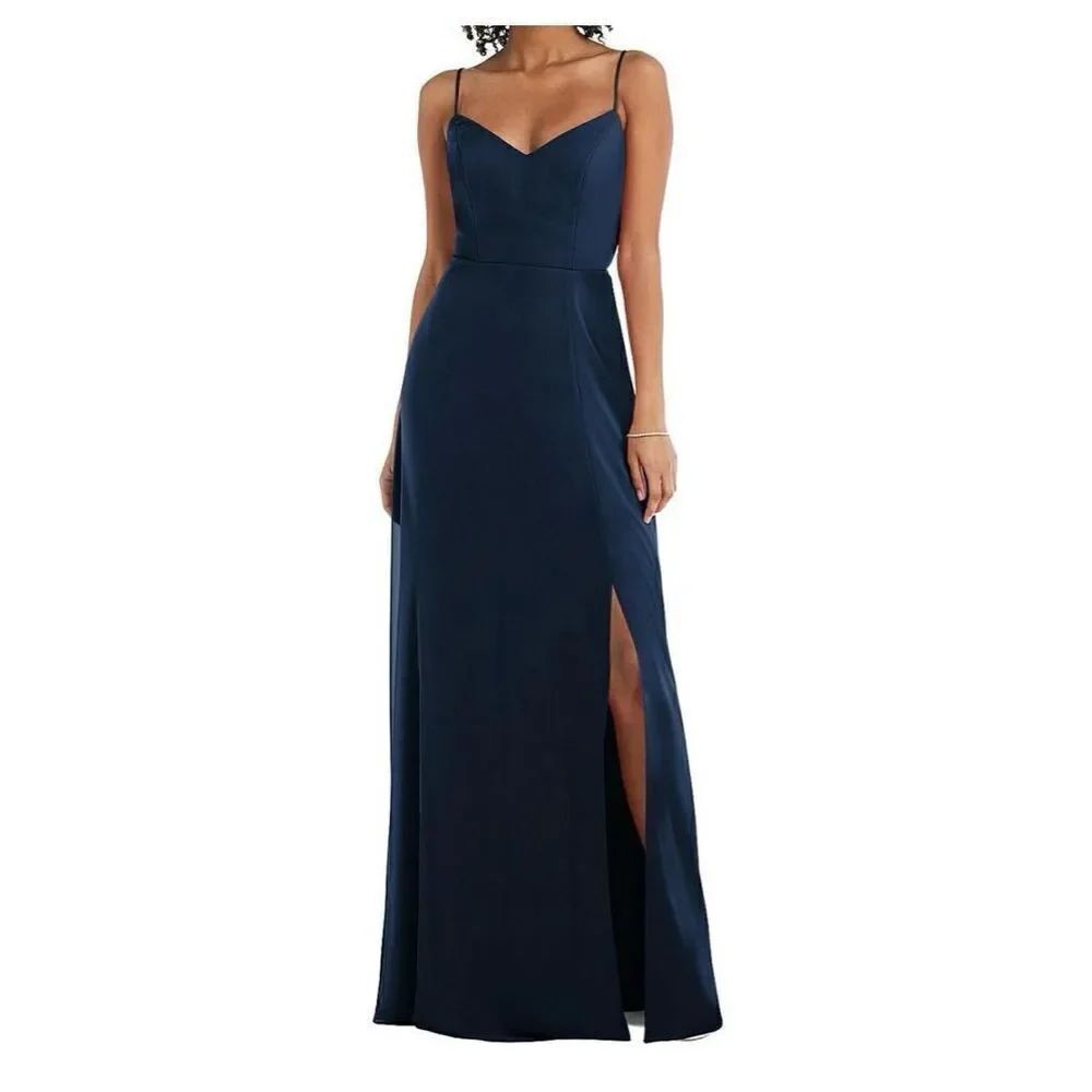 After Six Women's Tie-Back Cutout Maxi Dress with Front Slit size 16